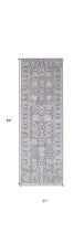 8' X 10' Taupe And Ivory Floral Power Loom Area Rug