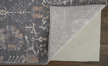 8' X 10' Gray Ivory And Tan Floral Power Loom Area Rug