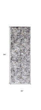4' X 6' Ivory Gray And Brown Abstract Power Loom Distressed Stain Resistant Area Rug
