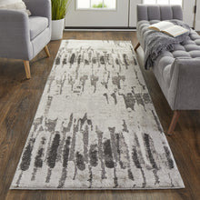 4' X 6' Ivory Brown And Gray Abstract Power Loom Stain Resistant Area Rug
