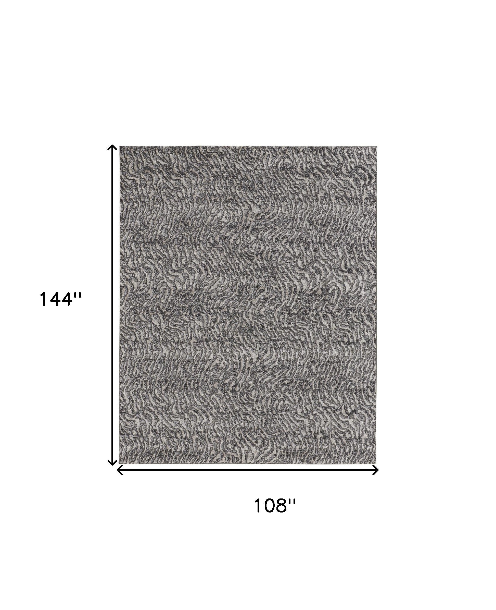 4' X 6' Gray Taupe And Ivory Abstract Power Loom Stain Resistant Area Rug