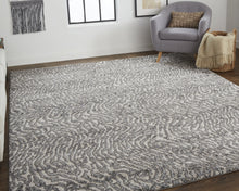 4' X 6' Gray Taupe And Ivory Abstract Power Loom Stain Resistant Area Rug