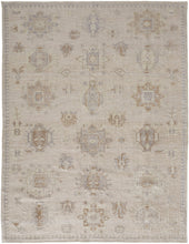 4' X 6' Tan And Brown Floral Hand Knotted Stain Resistant Area Rug