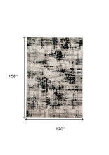 Black White And Gray Area Rug - 9' x 12'