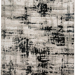 Black White And Gray Area Rug - 9' x 12'