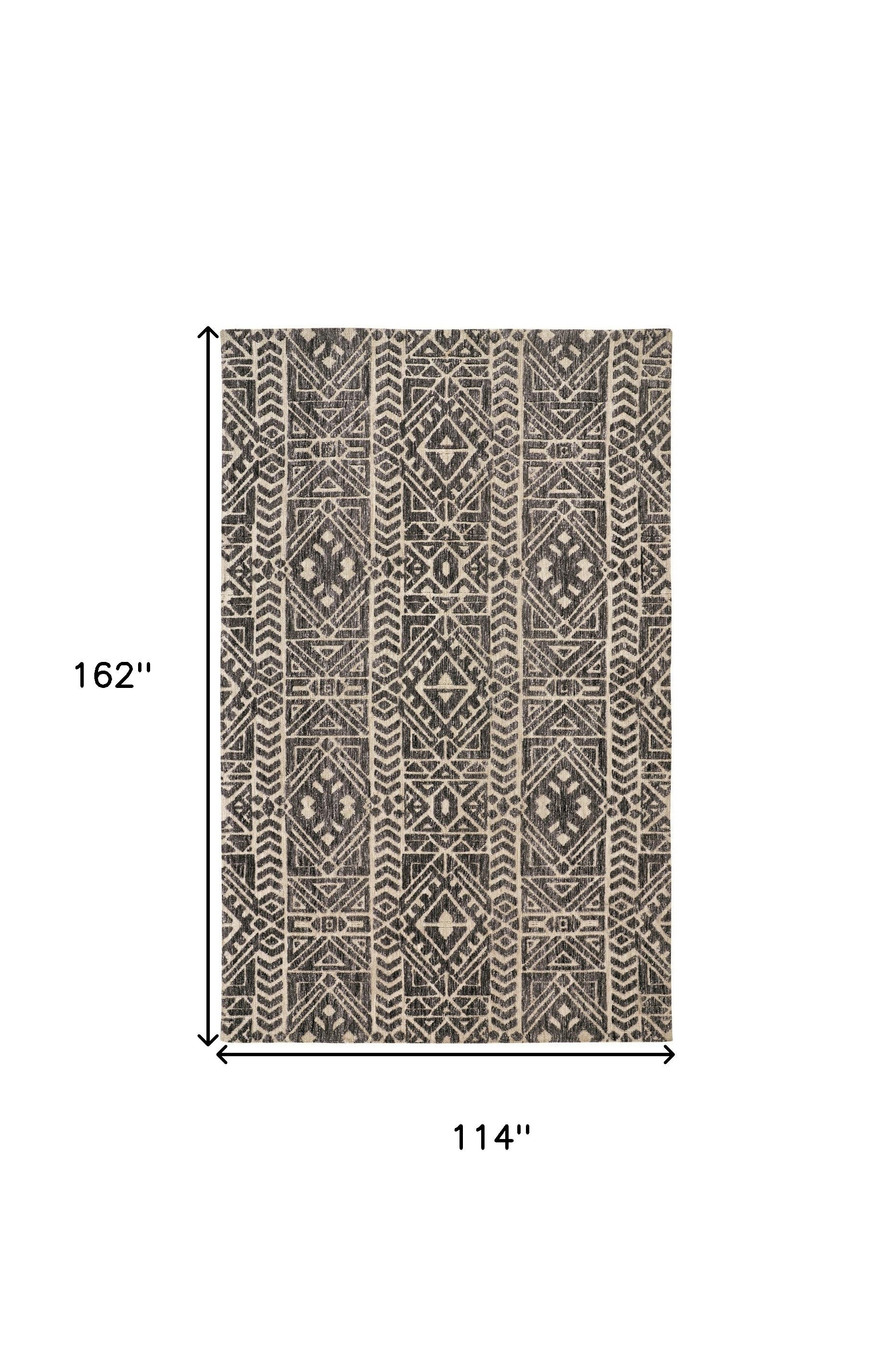 Brown Taupe And Ivory Striped Stain Resistant Area Rug - 10' x 13'