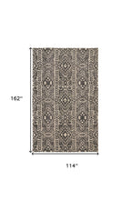 Brown Taupe And Ivory Striped Stain Resistant Area Rug - 10' x 13'