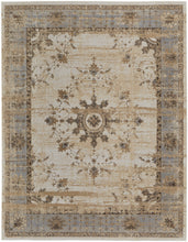 9' X 12' Tan Brown And Gray Power Loom Distressed Area Rug