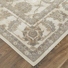 9' X 12' Tan Ivory And Brown Power Loom Area Rug