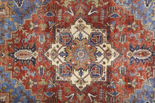 4' X 6' Blue Red And Ivory Floral Area Rug