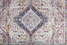 4' X 6' Ivory Red And Pink Abstract Area Rug