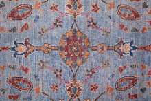 4' X 6' Gray Blue And Red Floral Power Loom Area Rug