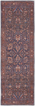 Red Orange And Blue Floral Power Loom Area Rug