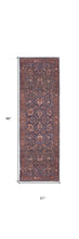 Red Orange And Blue Floral Power Loom Area Rug