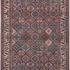 4' X 6' Brown Red And Ivory Floral Power Loom Area Rug