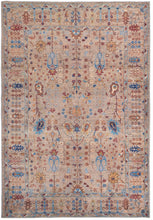 4' X 6' Tan Pink And Blue Floral Power Loom Area Rug