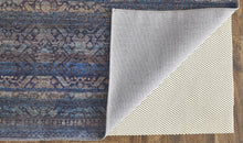 4' X 6' Blue Purple And Brown Floral Power Loom Area Rug