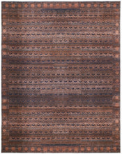 4' X 6' Red Brown And Blue Floral Power Loom Area Rug