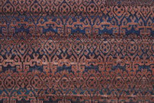 4' X 6' Red Brown And Blue Floral Power Loom Area Rug