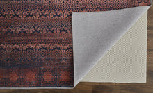 4' X 6' Red Brown And Blue Floral Power Loom Area Rug