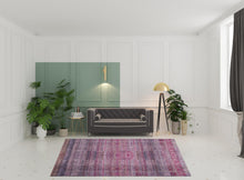 4' X 6' Pink And Purple Floral Power Loom Area Rug