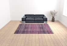 4' X 6' Pink And Purple Floral Power Loom Area Rug