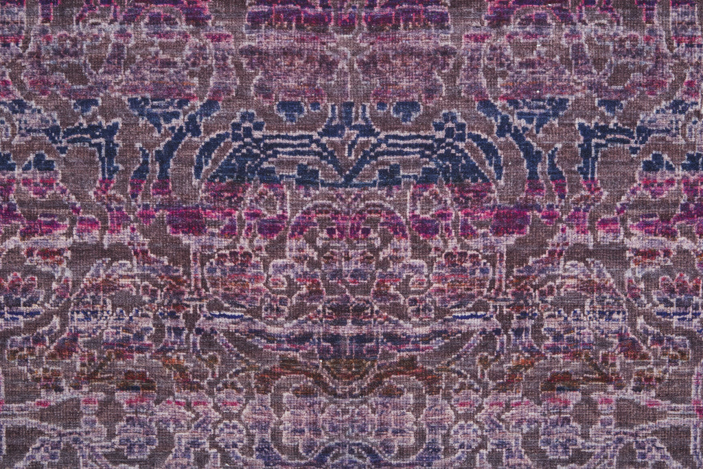 4' X 6' Pink And Purple Floral Power Loom Area Rug