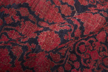 4' X 6' Red And Black Floral Power Loom Area Rug
