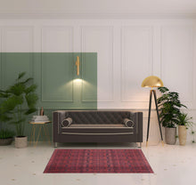 4' X 6' Red And Black Floral Power Loom Area Rug