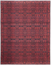 4' X 6' Red And Black Floral Power Loom Area Rug