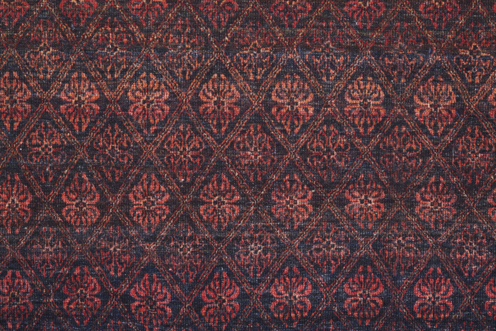 4' X 6' Red And Gray Striped Power Loom Area Rug