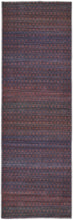 4' X 6' Red And Gray Striped Power Loom Area Rug