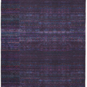 4' X 6' Blue And Purple Striped Power Loom Area Rug
