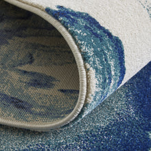 Blue Ivory And Green Runner Rug 12'