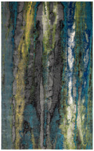 10' X 13' Blue Green And Taupe Stain Resistant Area Rug