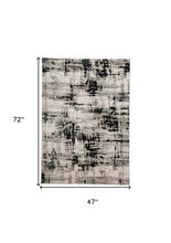 Black White And Gray Area Rug - 9' x 12'