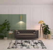 Black White And Gray Area Rug - 9' x 12'