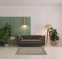 9' X 12' Tan Ivory And Gray Power Loom Area Rug