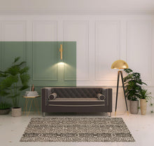 Brown Taupe And Ivory Striped Stain Resistant Area Rug - 10' x 13'