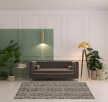 Brown Taupe And Ivory Striped Stain Resistant Area Rug - 10' x 13'