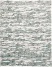 Gray Green And Ivory Striped Distressed Stain Resistant Area Rug  10' x 13'