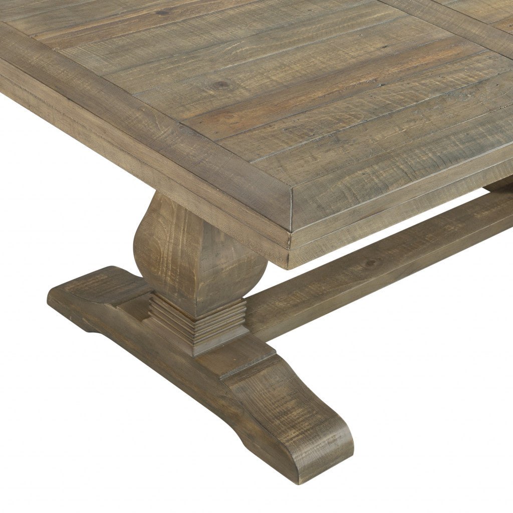 50" Reclaimed Natural Solid Wood Rectangular Distressed Coffee Table