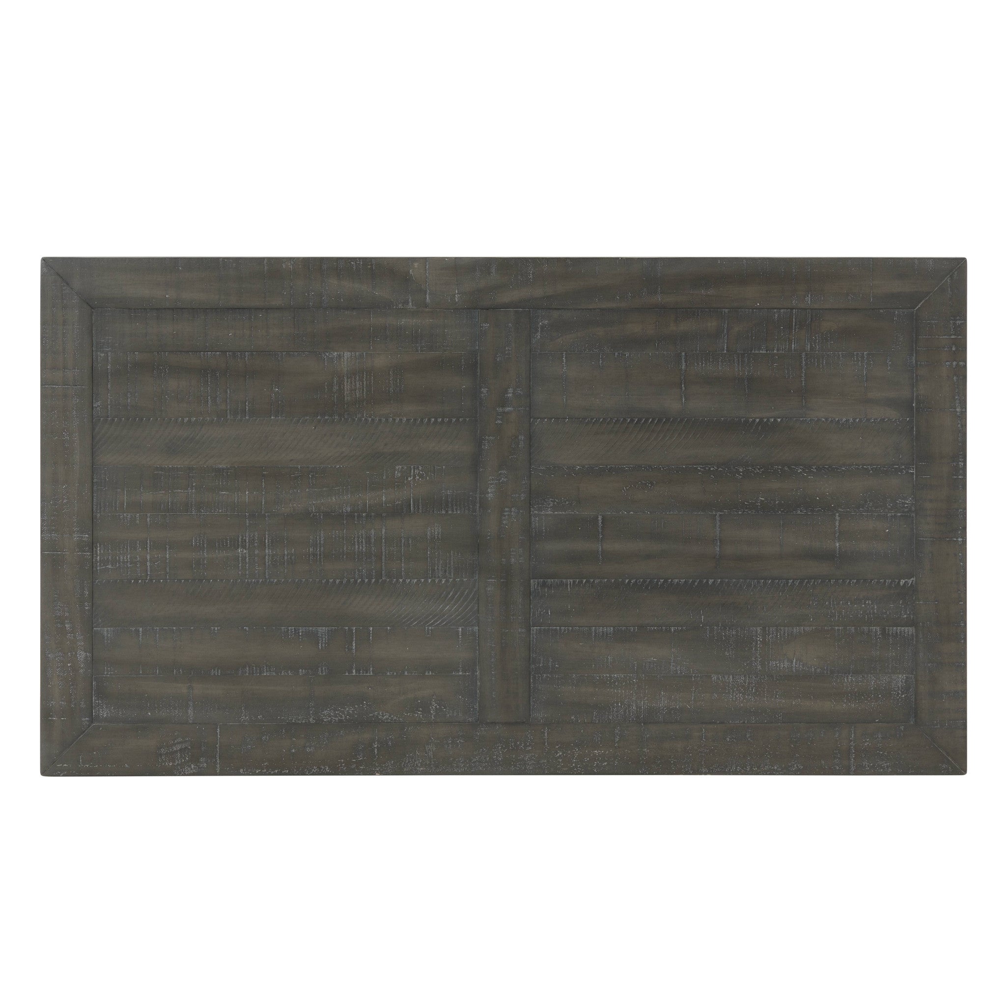 50" Grey Wood Rectangular Distressed Pedestal Coffee Table