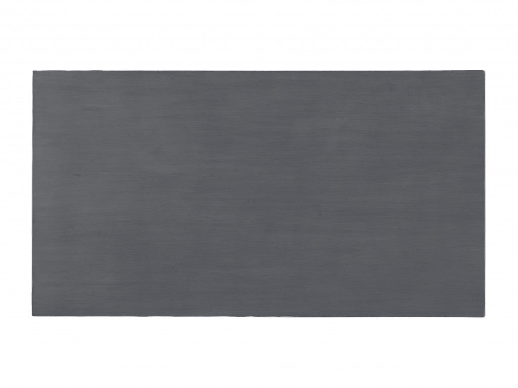 Mesa de centro rectangular en blanco y gris antiguo de 48" con almacenamiento