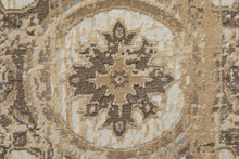 9' X 12' Tan Brown And Gray Power Loom Distressed Area Rug