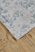 2' X 3' Blue And Gray Abstract Hand Woven Area Rug