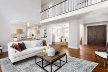 2' X 3' Blue And Gray Abstract Hand Woven Area Rug