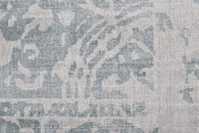 2' X 3' Blue And Gray Abstract Hand Woven Area Rug