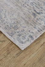 2' X 3' Blue Gray And Taupe Abstract Hand Woven Area Rug