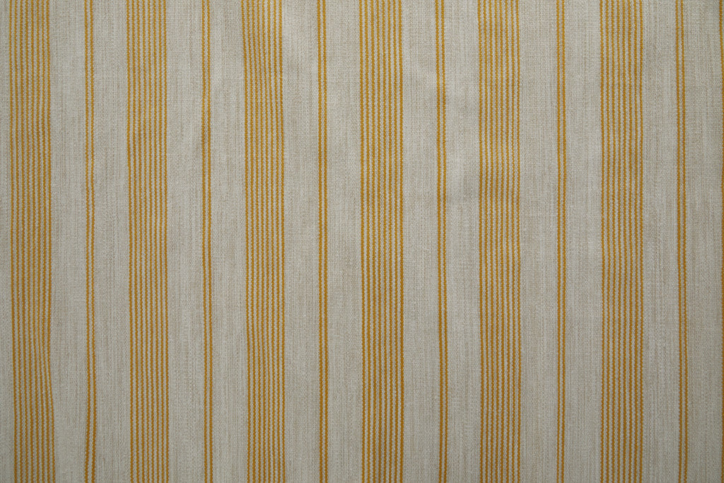 2' X 3' Yellow And Ivory Striped Dhurrie Hand Woven Stain Resistant Area Rug